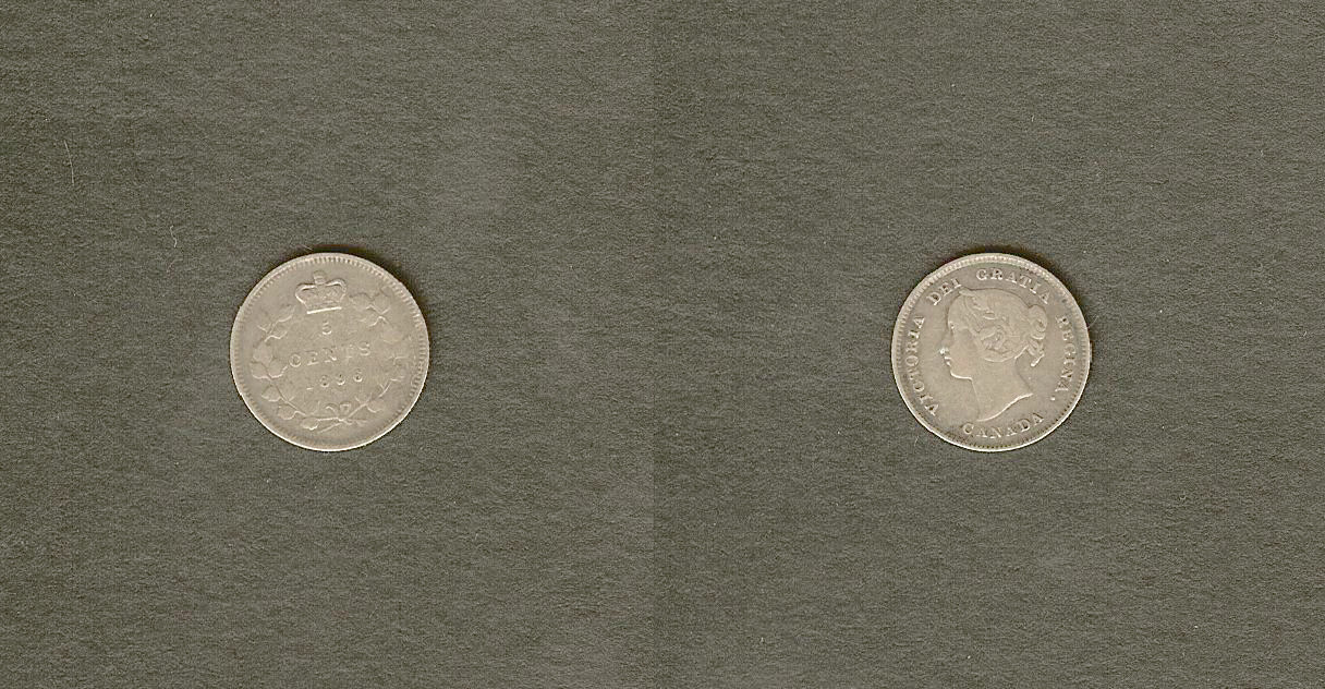 CANADA 5 Cents Victoria 1896 TTB à TB+